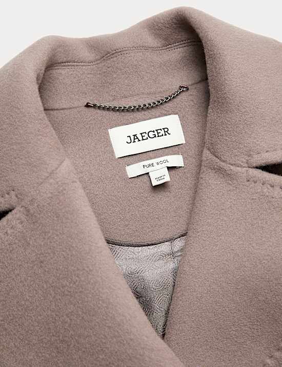 Manteau 100 % laine avec foulard amovible