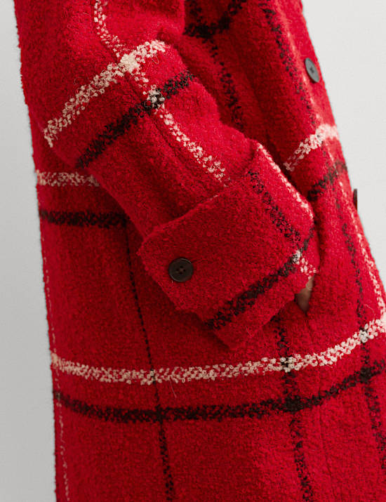 Manteau-cardigan coupe d&eacute;contract&eacute;e cocon avec laine