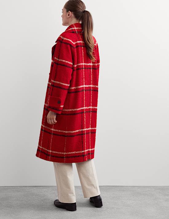 Manteau-cardigan coupe d&eacute;contract&eacute;e cocon avec laine