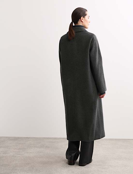 Pure Wool Longline Cocoon Coat