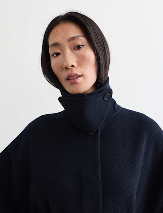 Pure Wool Oversized Cape Coat