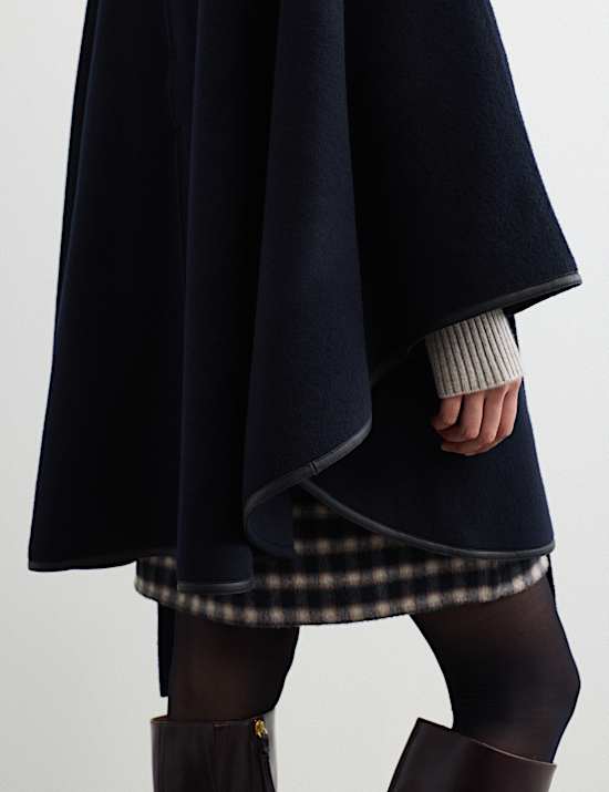 Pure Wool Oversized Cape Coat