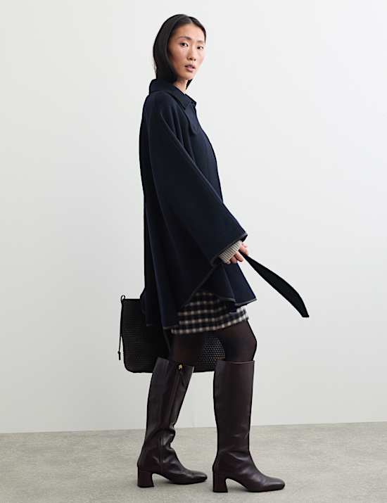 Pure Wool Oversized Cape Coat