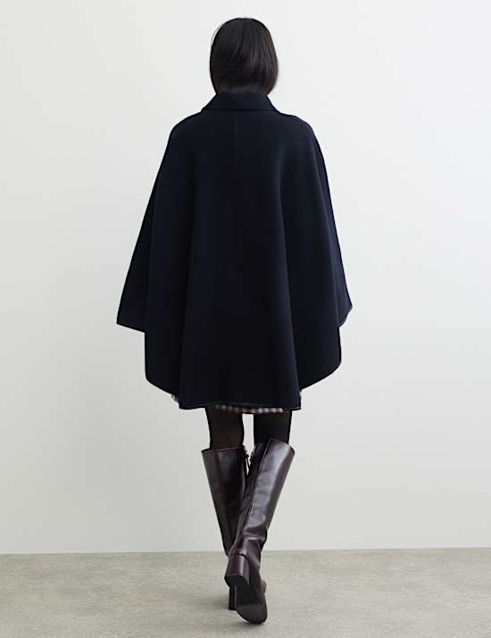 Pure Wool Oversized Cape Coat