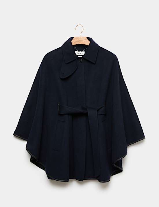 Pure Wool Oversized Cape Coat