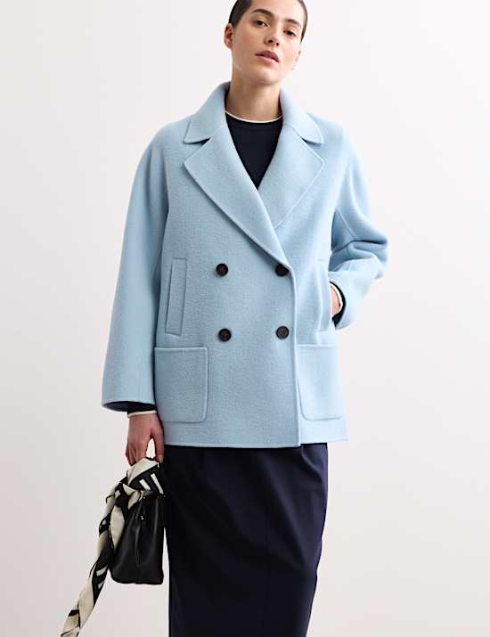 Double Face Pure Wool Tailored Short Coat