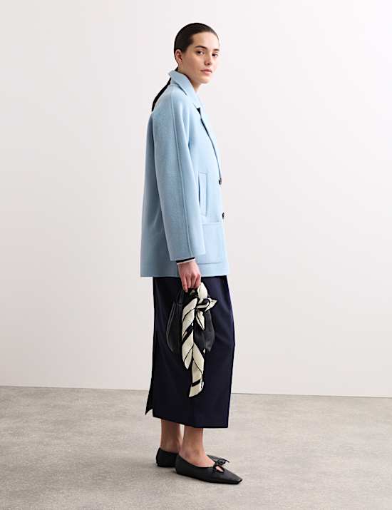 Double Face Pure Wool Tailored Short Coat