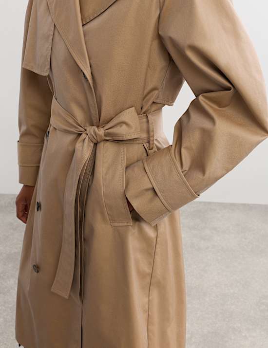 Cotton Rich Barrel Sleeve Trench Coat