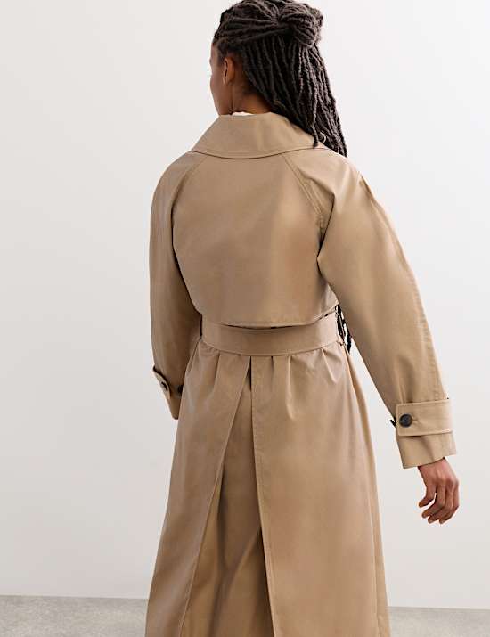 Cotton Rich Barrel Sleeve Trench Coat