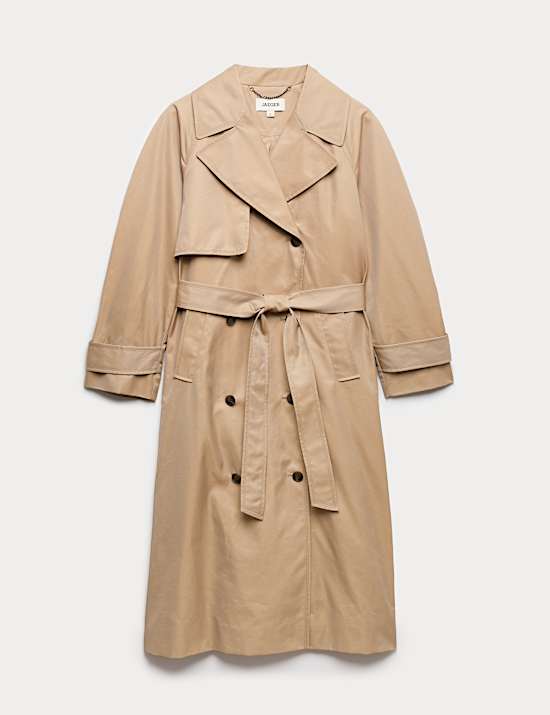 Cotton Rich Barrel Sleeve Trench Coat