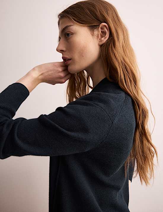 Lang vest van zuivere merinowol