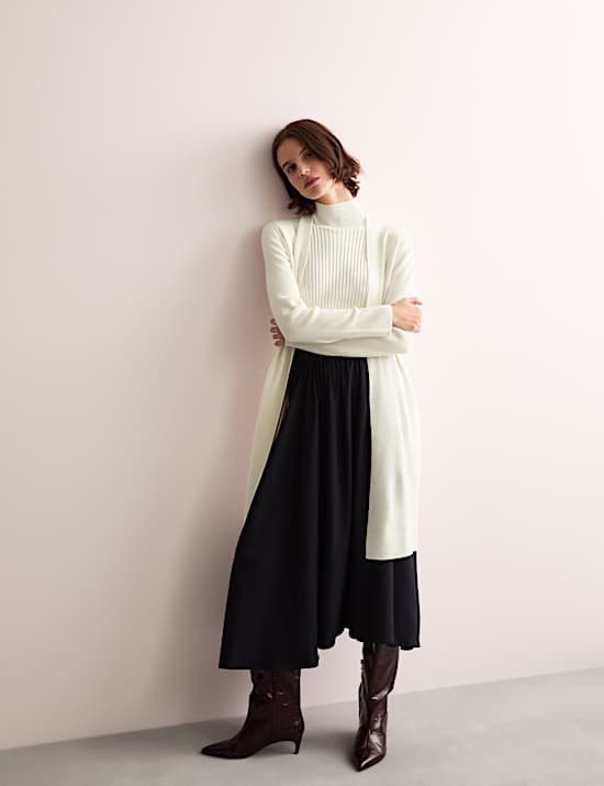 C&aacute;rdigan largo 100% lana de merino