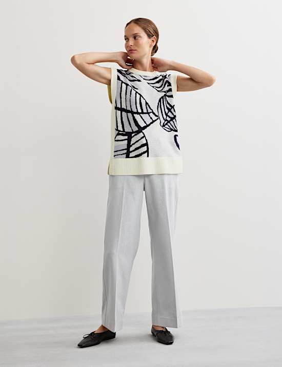 Maillot de corps en maille 100 % laine mérinos jacquard