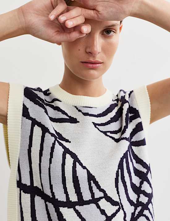 Maillot de corps en maille 100 % laine mérinos jacquard