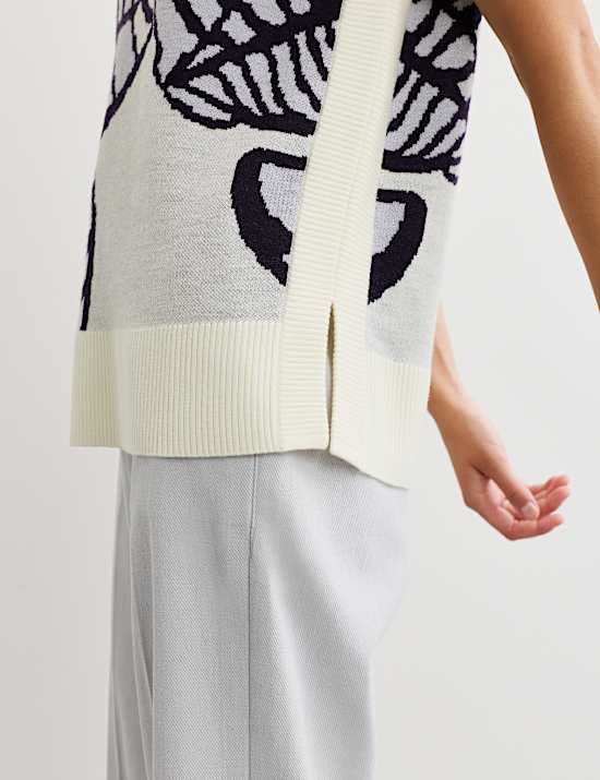 Maillot de corps en maille 100 % laine mérinos jacquard