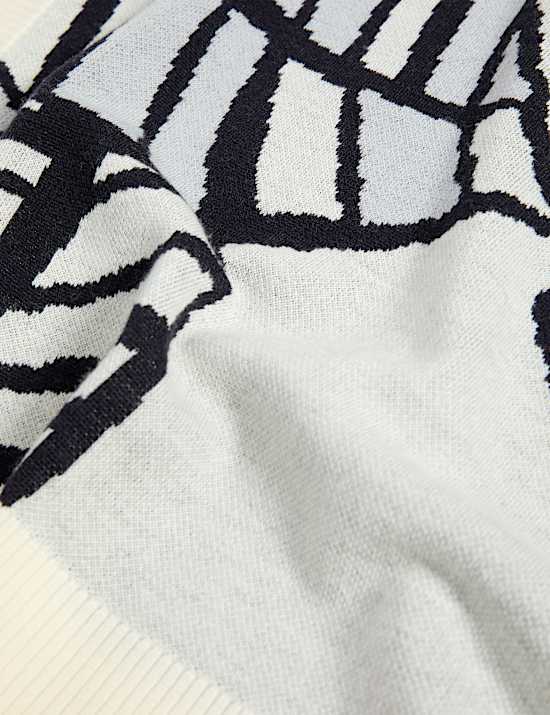 Maillot de corps en maille 100 % laine mérinos jacquard