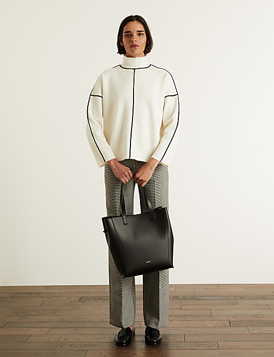 Merino Wool Rich Funnel Neck Jumper