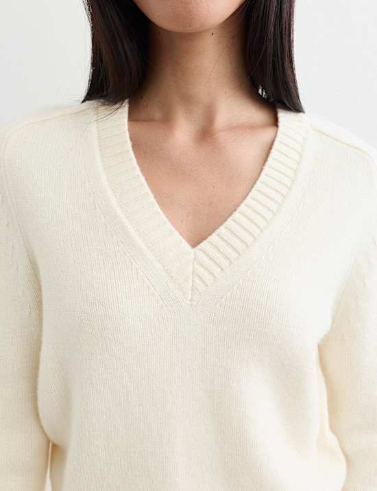Wool Rich V Neck Jumper