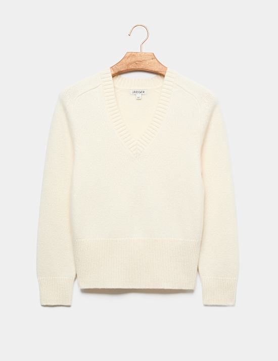 Wool Rich V Neck Jumper