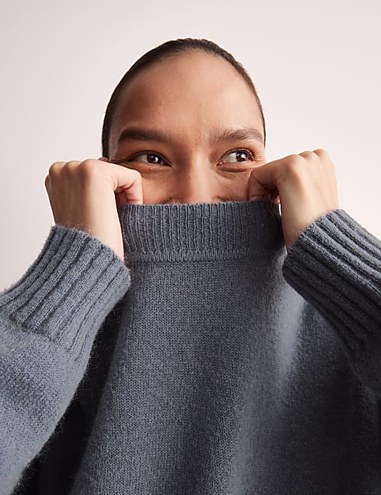 Mohair Blend Crew Neck Jumper with Wool