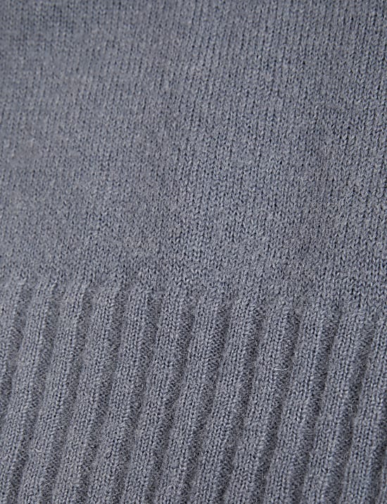 Mohair Blend Crew Neck Jumper with Wool