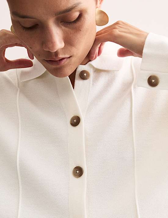 Pure Merino Wool Knitted Jacket