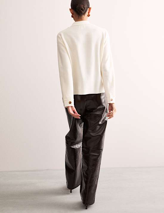 Pure Merino Wool Knitted Jacket