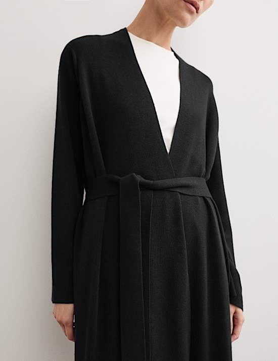 Cárdigan largo 100% lana de merino