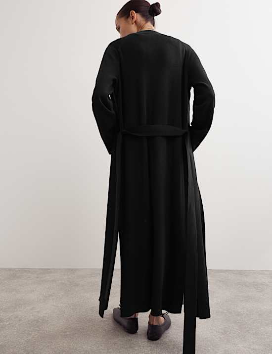 Cárdigan largo 100% lana de merino