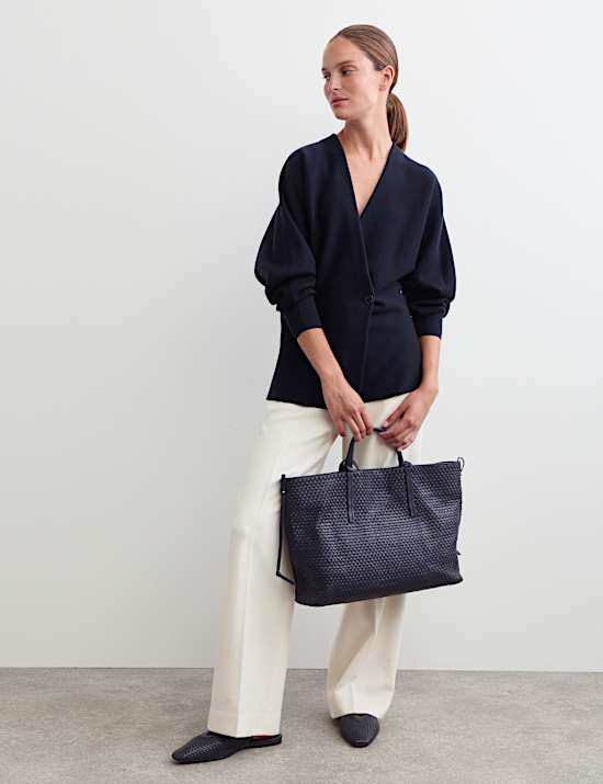 Pure Merino Wool Wrap Cardigan