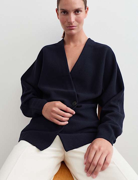 Pure Merino Wool Wrap Cardigan