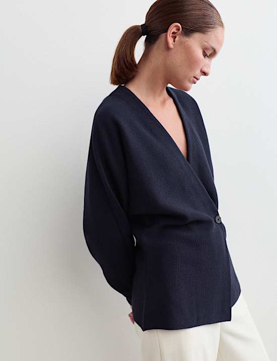 Pure Merino Wool Wrap Cardigan
