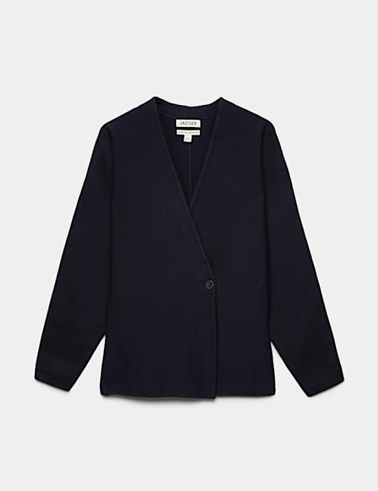 Pure Merino Wool Wrap Cardigan