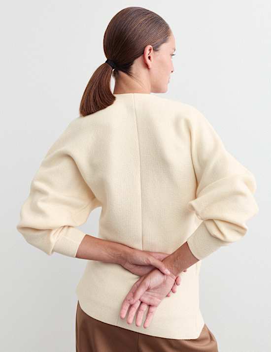 Cardigan crois&eacute; 100 % laine m&eacute;rinos