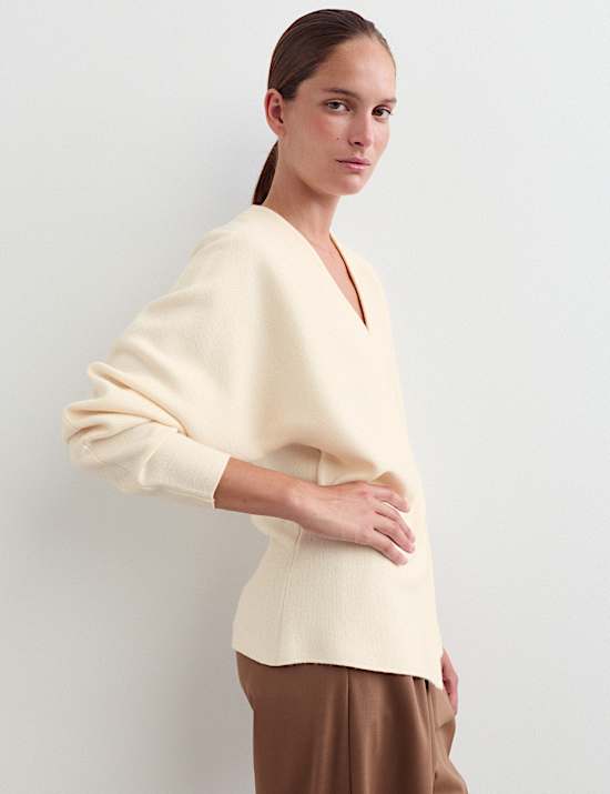 Cardigan crois&eacute; 100 % laine m&eacute;rinos