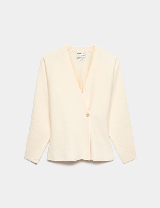 Cardigan crois&eacute; 100 % laine m&eacute;rinos