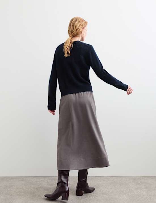 Pure Brushed Cashmere Button Front Cardigan