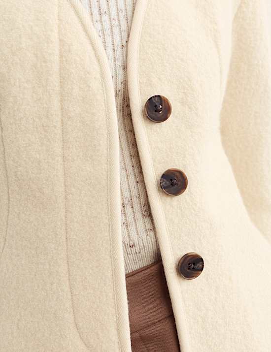 Pure Wool Waisted Slim Fit Jacket