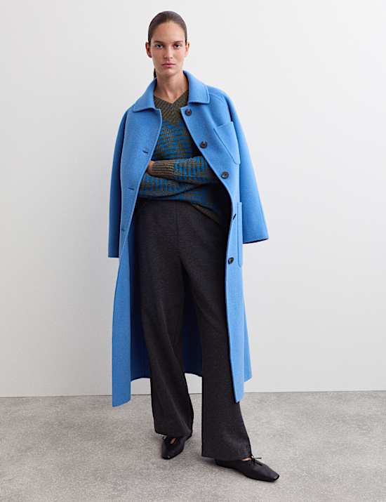 Πουλόβερ με ρόμβους και λαιμόκοψη V με υψηλή περιεκτικότητα σε μαλλί merino