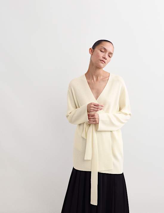 Pure Merino Wool Wrap cardigan