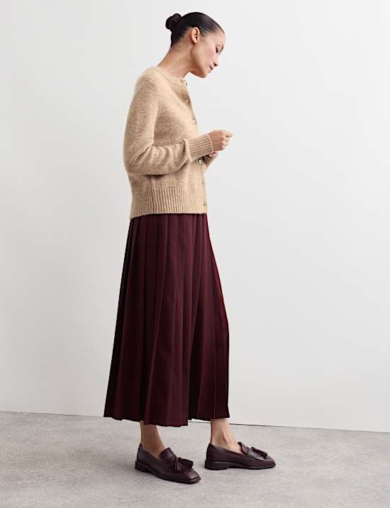 Mohair & Wool Blend Textured Cardigan