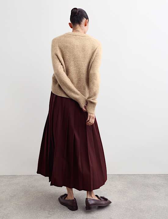 Mohair & Wool Blend Textured Cardigan