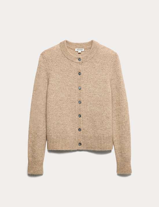 Mohair & Wool Blend Textured Cardigan