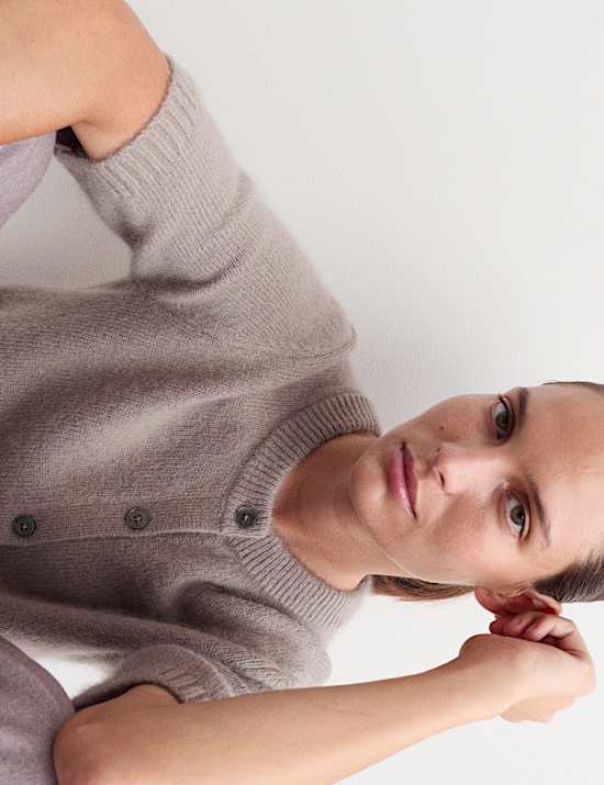 Cardigan en mohair mélangé à manches courtes