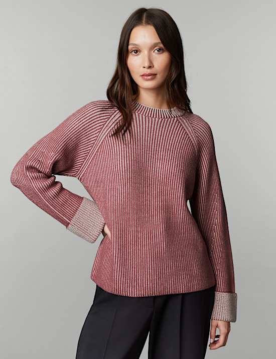 Pure Merino Wool Crew Neck Relaxed Jumper