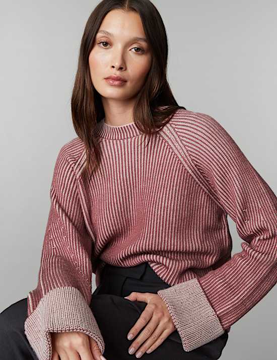 Pure Merino Wool Crew Neck Relaxed Jumper