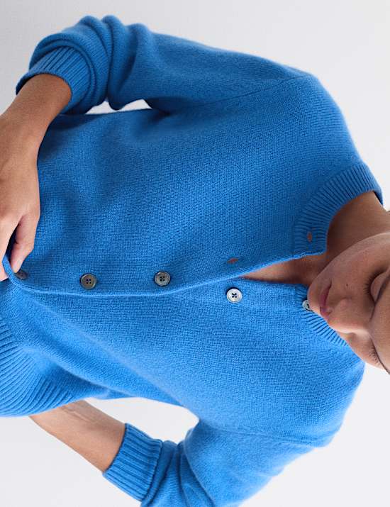 Pure Cashmere Round Neck Relaxed Cardigan