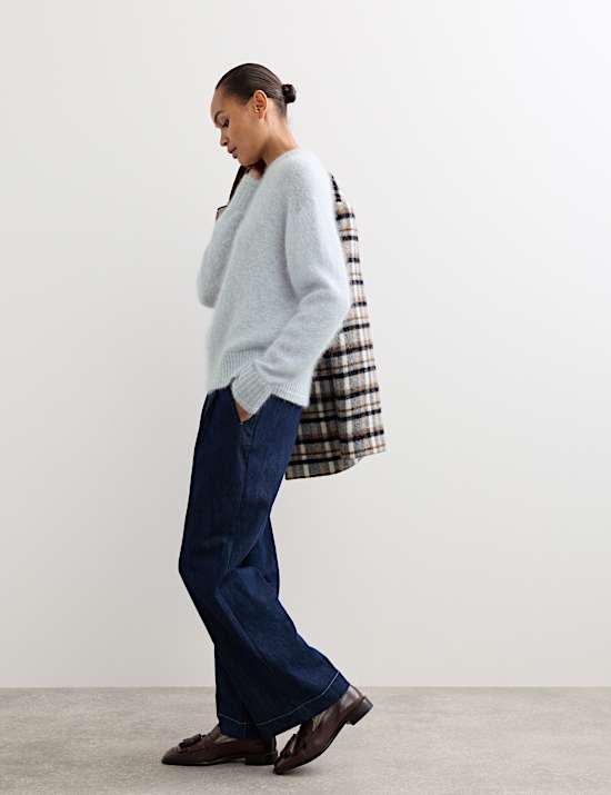 Mohair Blend Crew Neck Jumper