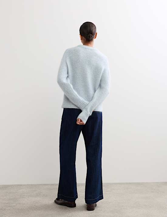 Mohair Blend Crew Neck Jumper