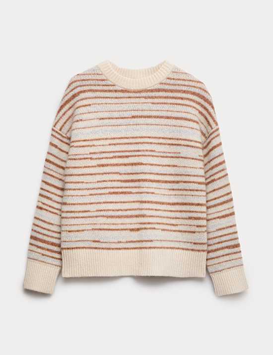 Mohair Blend Jacquard Stripe Jumper